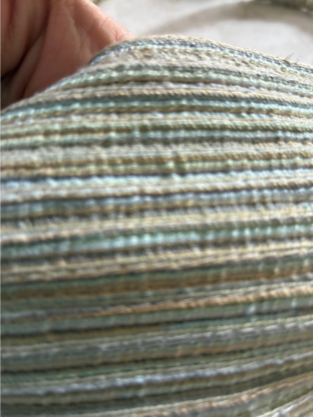 Lightweight Blue Green Beige Tote Bag - Picture 4 of 5